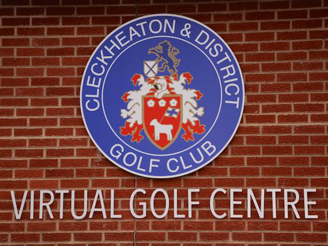Inside the Virtual Golf Centre at Cleckheaton Golf Club